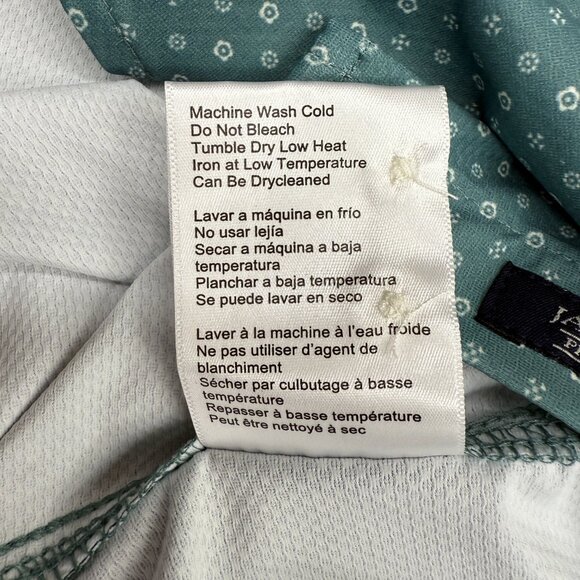 JACHS Men's Button-Up Shirt Casual Everyday Wear, Relaxed, Green Pattern, M NEW - Picture 7 of 11